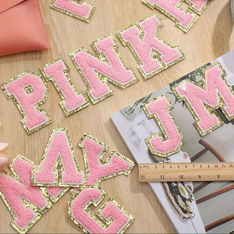 A-Z Buchstaben-Aufnäher -Aufkleber für DIY-Kleidung Schuhe Taschen Handyhülle