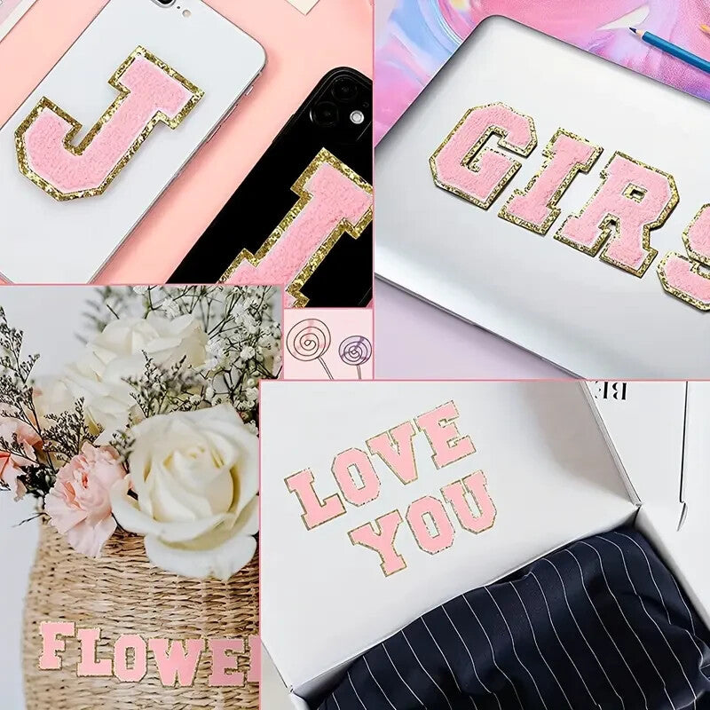 A-Z Buchstaben-Aufnäher -Aufkleber für DIY-Kleidung Schuhe Taschen Handyhülle