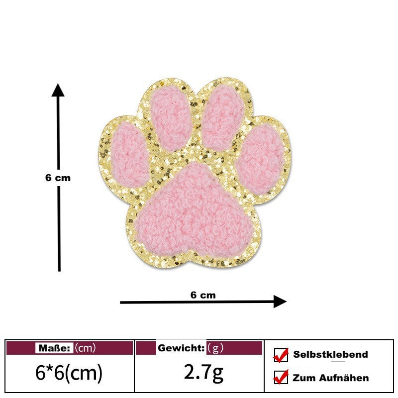 Pfote Patch Aufkleben • DIY Bügelbild für Handyhülle Tasche Kleidung