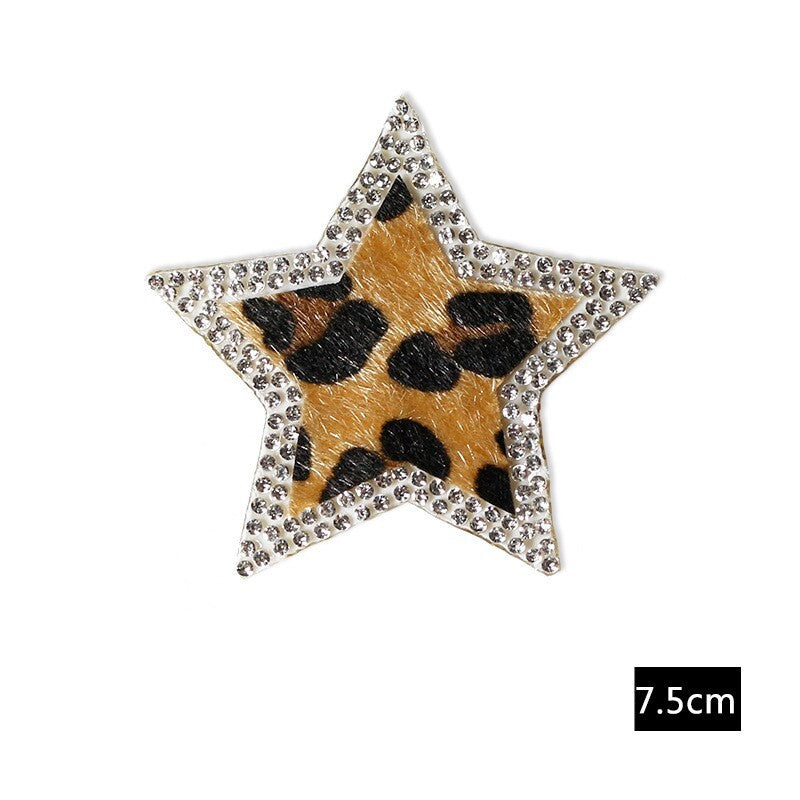 Leo Stern Glitzer Patches zum Aufbügeln DIY Bügelbild für Kleidung