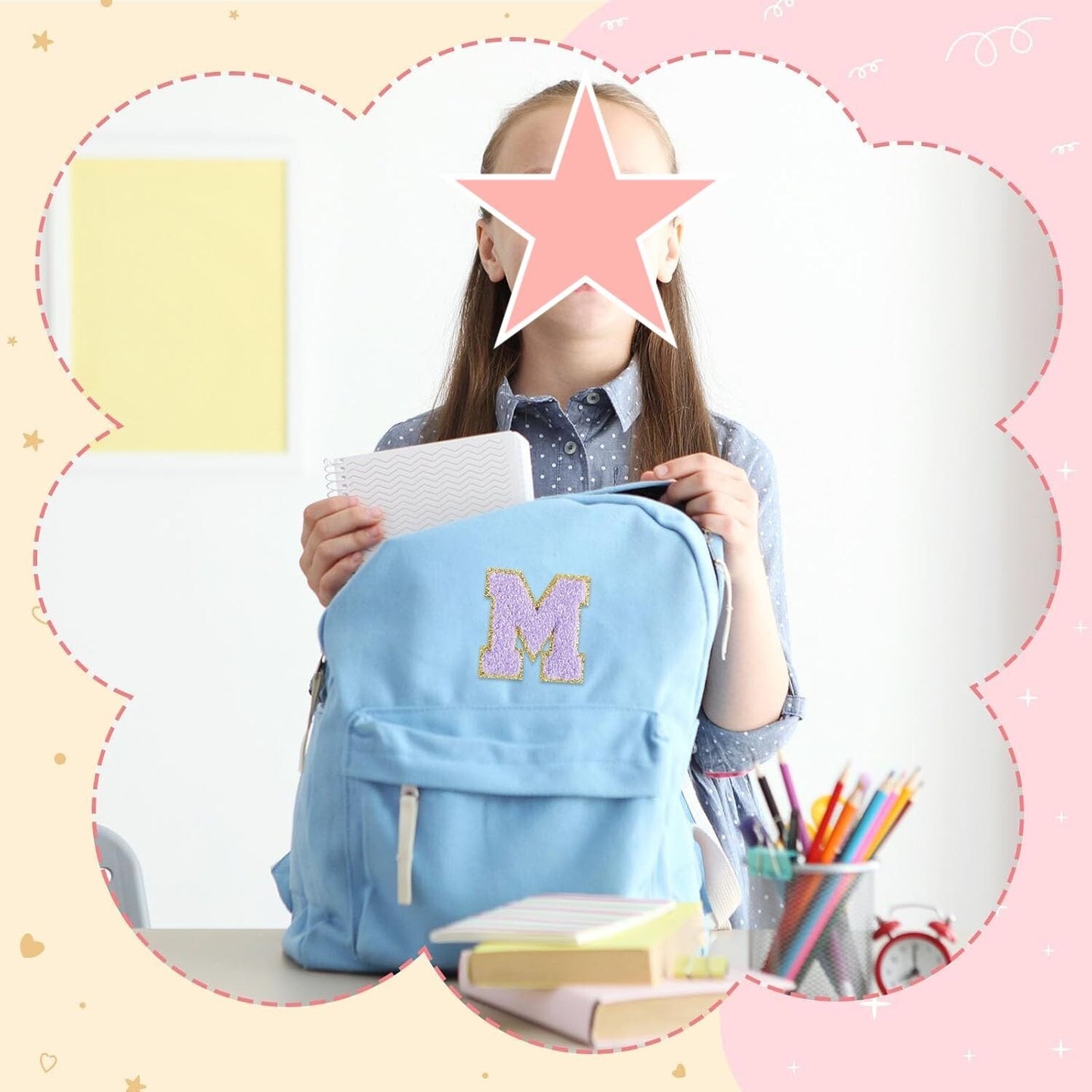 A-Z Buchstaben-Aufnäher -Aufkleber für DIY-Kleidung Schuhe Taschen Handyhülle