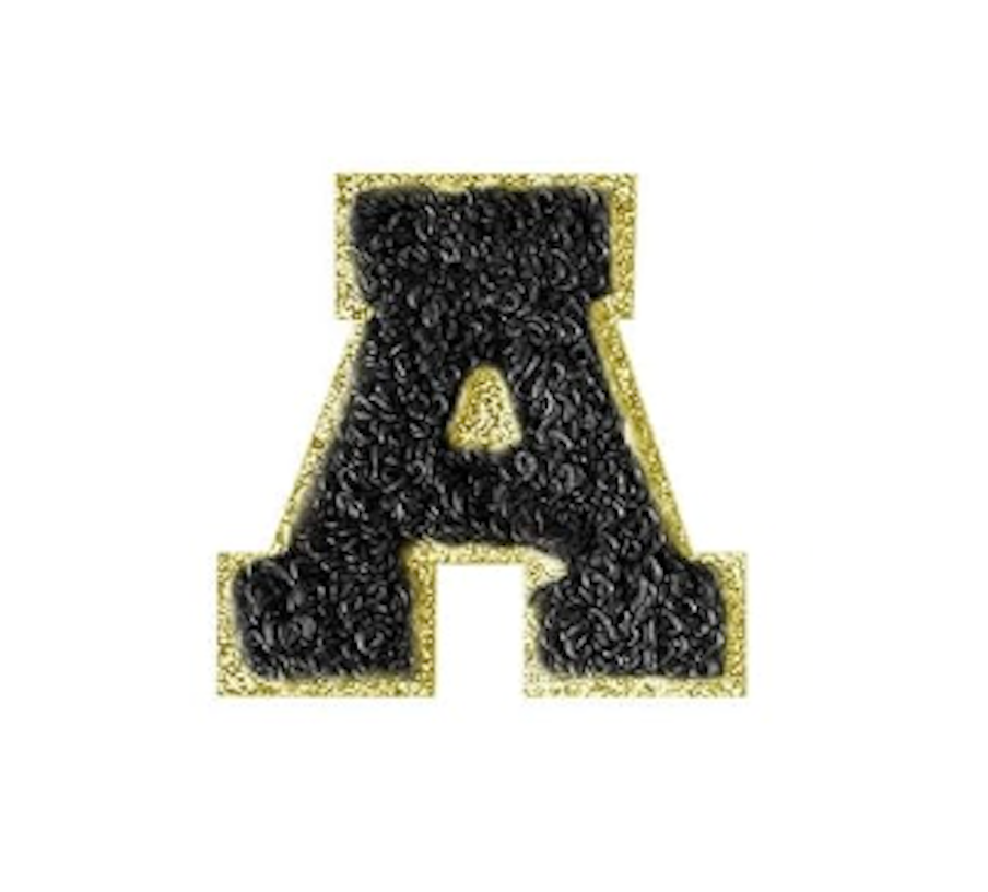 schwarz A-Z Buchstaben-Aufkleber für DIY-Kleidung Schuhe Taschen Handyhülle