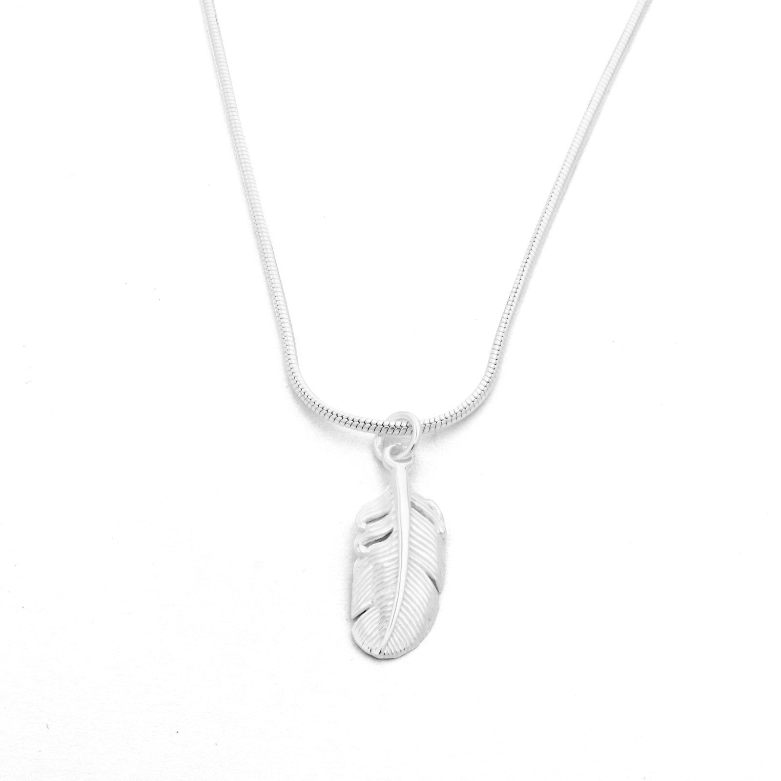 DUR 925 Silber Schmuck Anhänger "kleine Feder" P3105