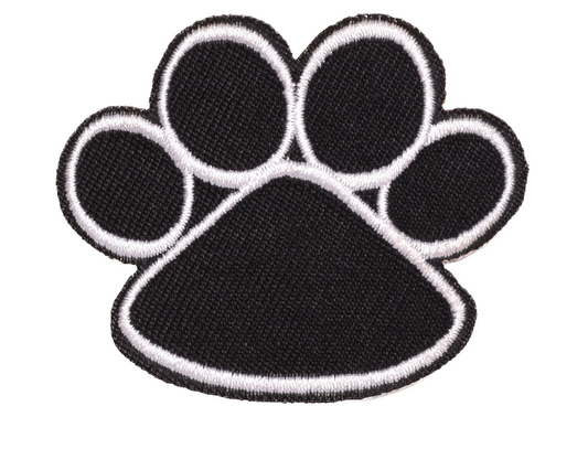 schwarze Pfoten-Patches zum Aufbügeln – DIY Aufnäher für Kleidung Tasche Mütze