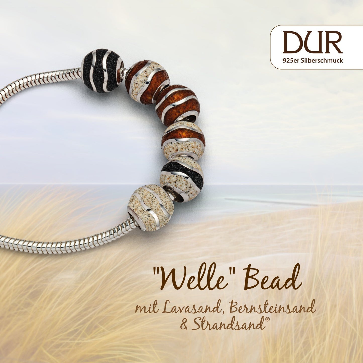 DUR 925er Silber Schmuck Armband „Schlange“ dick 3 mm A1134