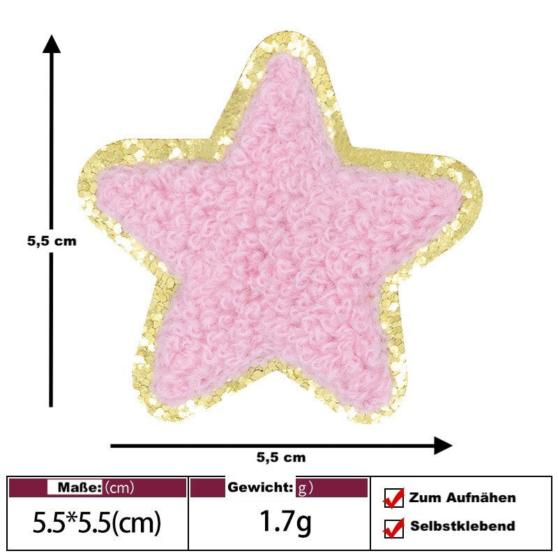 Stern Patch Aufkleben • DIY Bügelbild für Handyhülle Tasche Kleidung