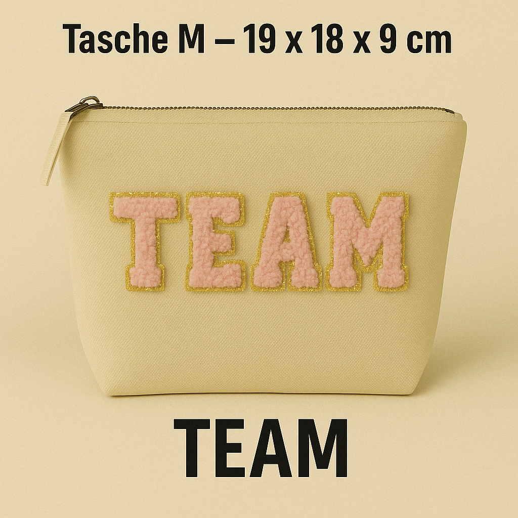 Kosmetiktasche M personalisiert • DIY Tasche mit Wunschname • LOVE MAMA Geschenk