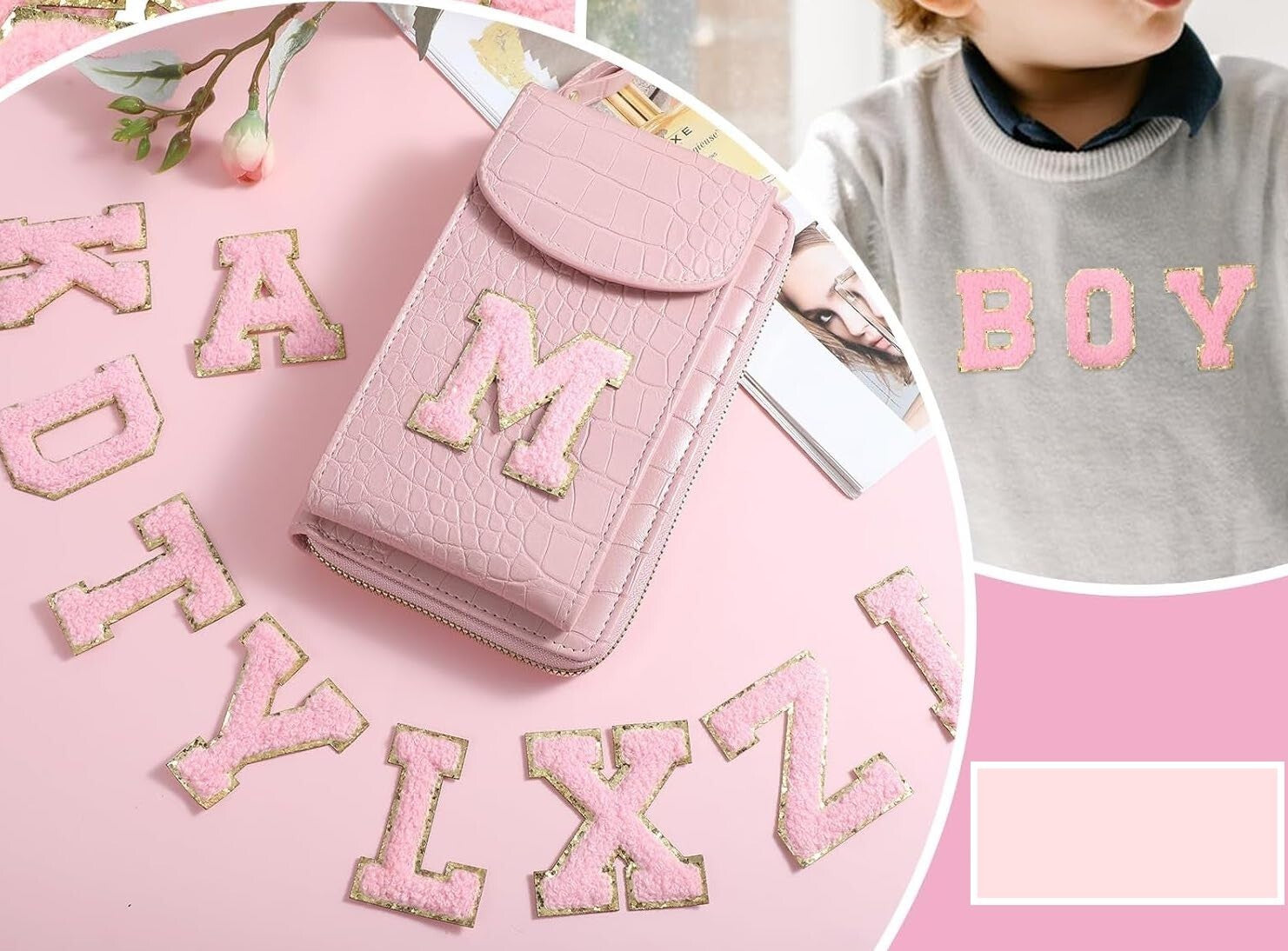 A-Z Buchstaben-Aufnäher -Aufkleber für DIY-Kleidung Schuhe Taschen Handyhülle