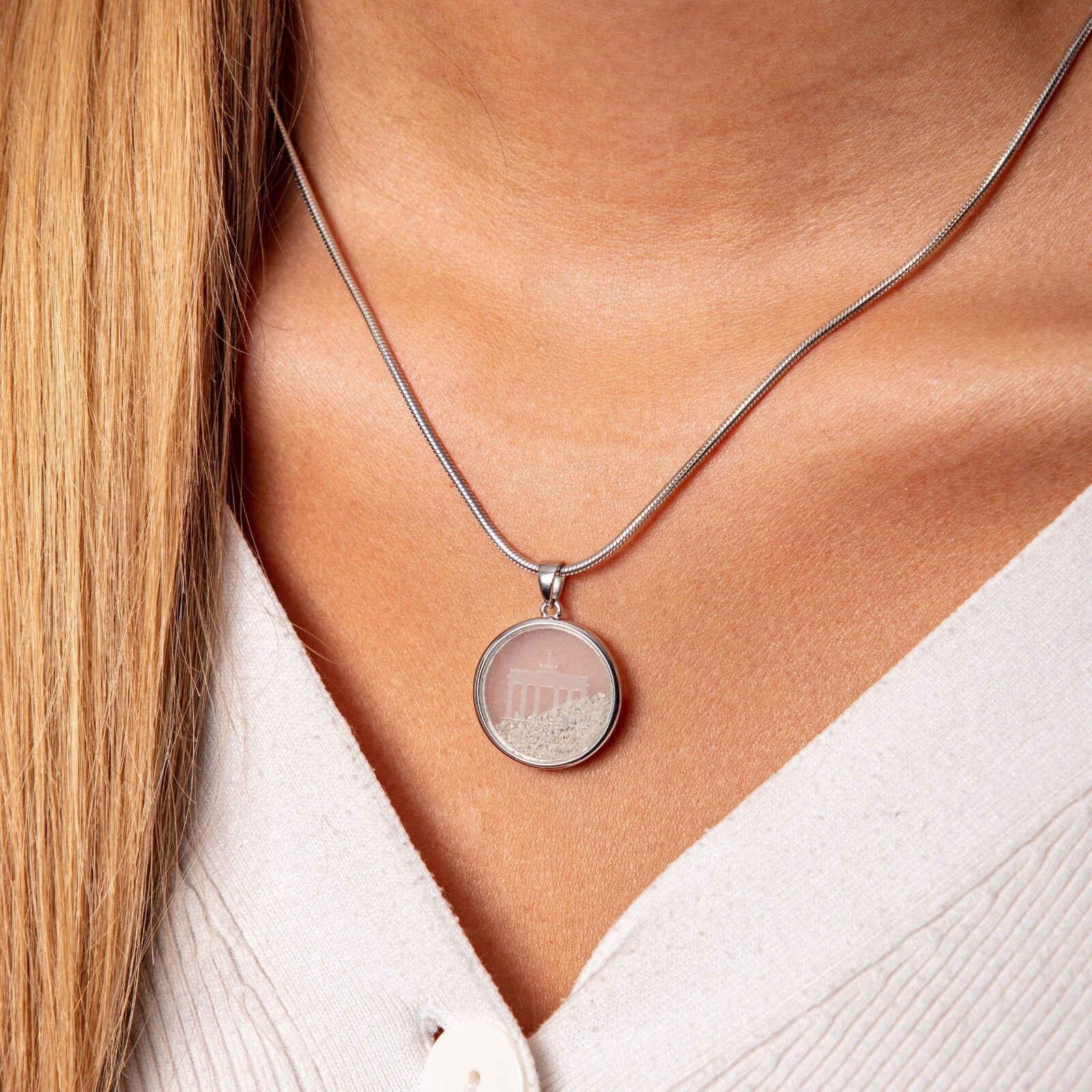 DUR Schmuck Anhänger "Brandenburger Tor" Silber 925 rhodiniert P3605