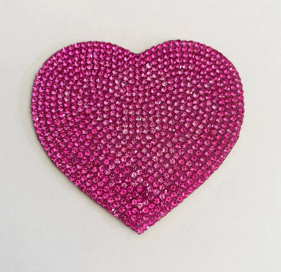 Herz Glitzer Patches zum Aufbügeln DIY Bügelbild für Kleidung Taschen Jeans Tuch