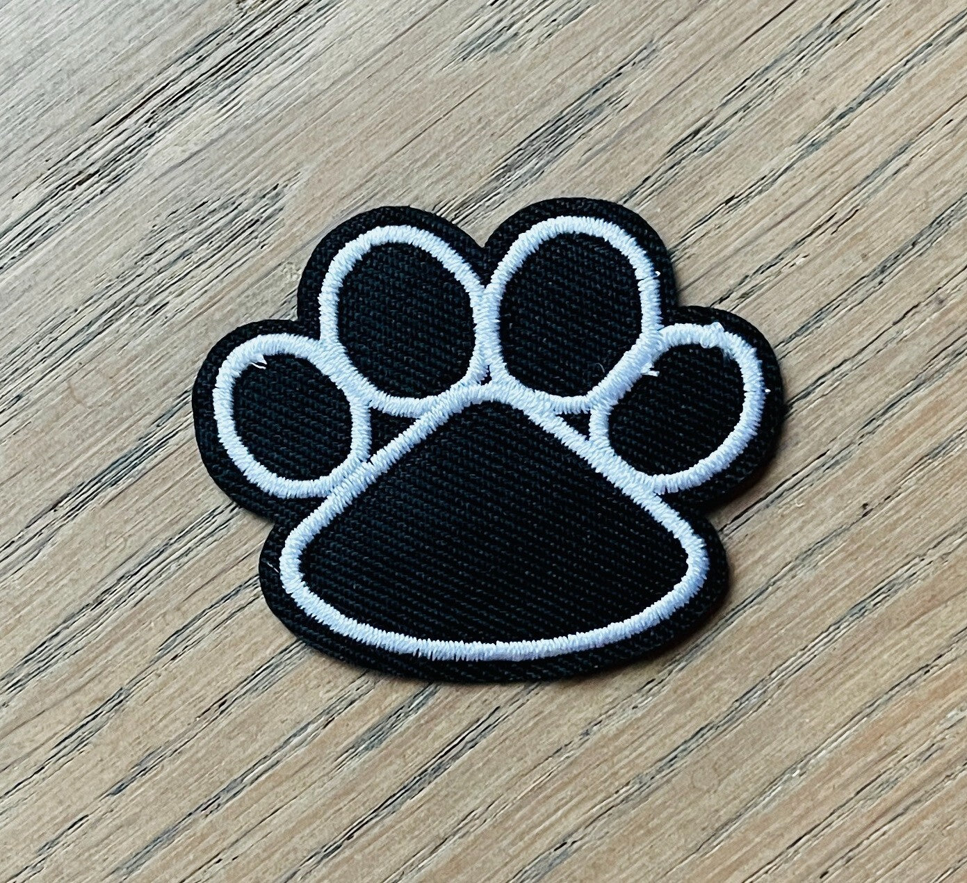 schwarze Pfoten-Patches zum Aufbügeln – DIY Aufnäher für Kleidung Tasche Mütze