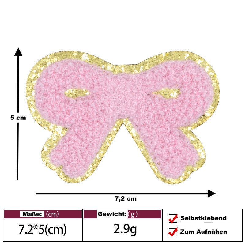 Schleifen Patch Aufkleben • DIY Bügelbild für Handyhülle Tasche Kleidung