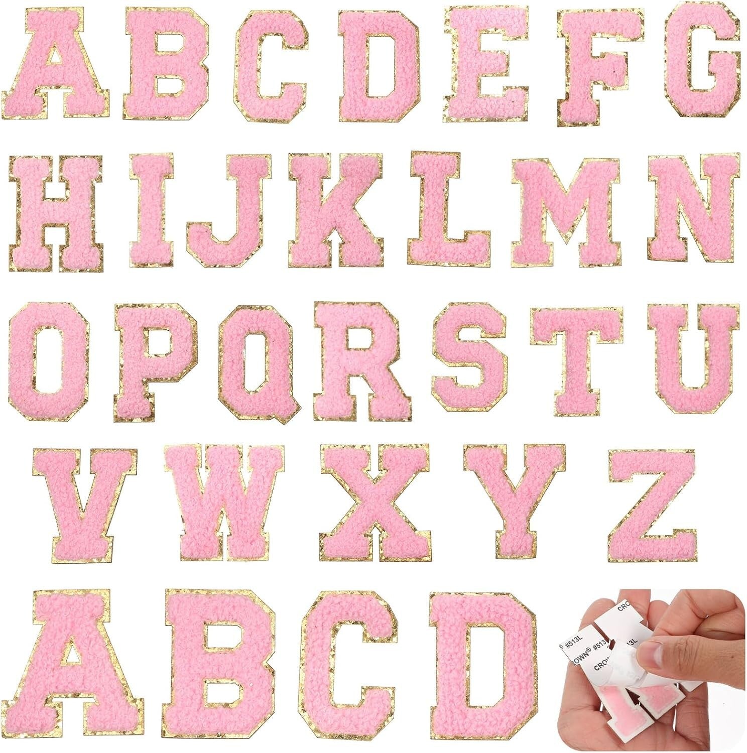 A-Z Buchstaben-Aufnäher -Aufkleber für DIY-Kleidung Schuhe Taschen Handyhülle