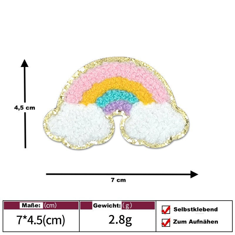 Regenbogen Patch Aufkleben • DIY Bügelbild für Handyhülle Tasche Kleidung