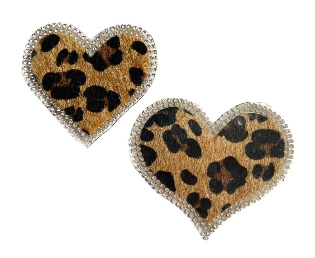 Leo Herz Glitzer Patches zum Aufbügeln DIY Bügelbild für Kleidung Taschen Jeans