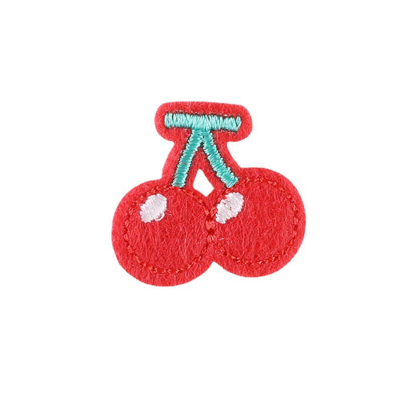 Mini Kirsche Herz Patches Applikation Bügelbilder Aufnäher – Aufbügeln, DIY Bekleidung Taschen Deko