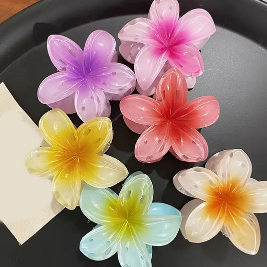 1x Elegante Lotus Blumen Haarspange Krallen-Haarklammer für Hochsteckfrisuren