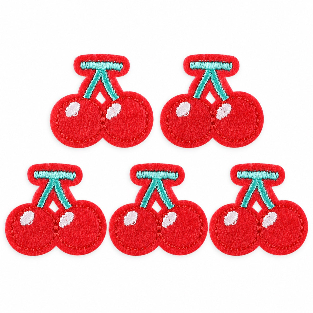 Mini Kirsche Herz Patches Applikation Bügelbilder Aufnäher – Aufbügeln, DIY Bekleidung Taschen Deko