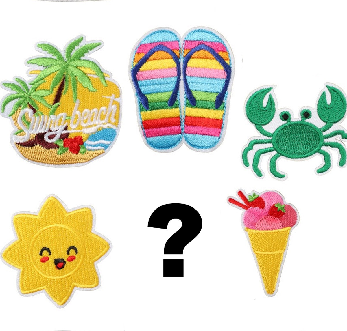 Sommer Patch Aufnäher zum Aufbügeln | Strand Urlaub Sonne | 26 Motive für Kleidung DIY
