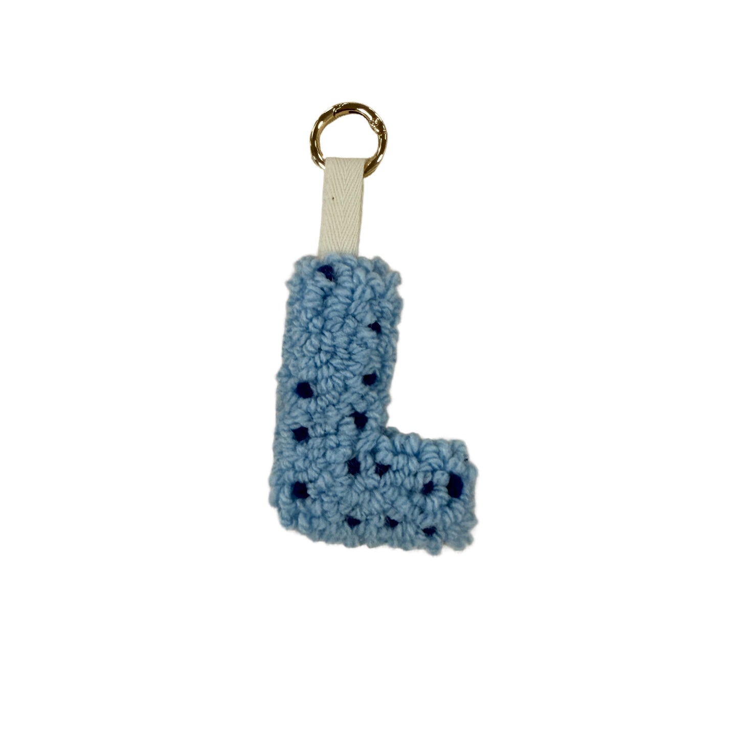 Blau Personalisierter Schlüsselanhänger Buchstabe Initiale Handmade Punch Needle Geschenk Freundin