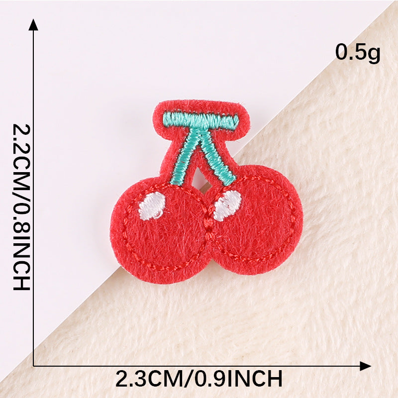 Mini Kirsche Herz Patches Applikation Bügelbilder Aufnäher – Aufbügeln, DIY Bekleidung Taschen Deko