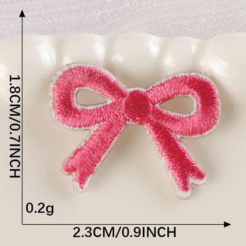 Mini Schleifen Aufnäher Patch selbstklebend Sticker Handyhülle Tasche Kleidung DIY