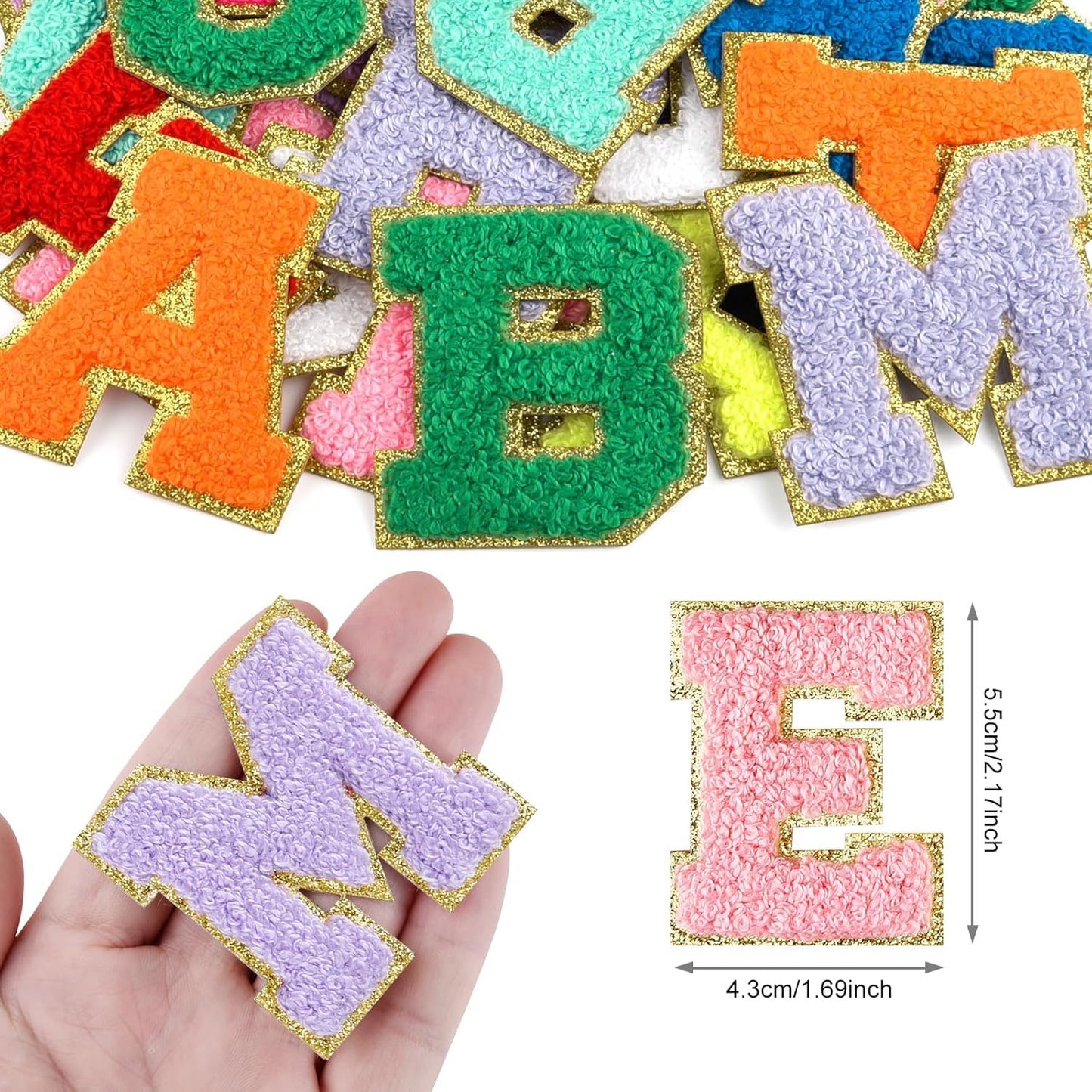 A Buchstaben-Aufnäher -Aufkleber für DIY-Kleidung Stoff Schuhe Taschen Handyhülle