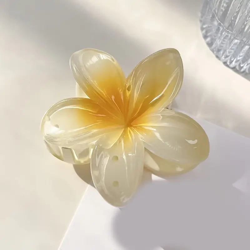 1x Elegante Lotus Blumen Haarspange Krallen-Haarklammer für Hochsteckfrisuren