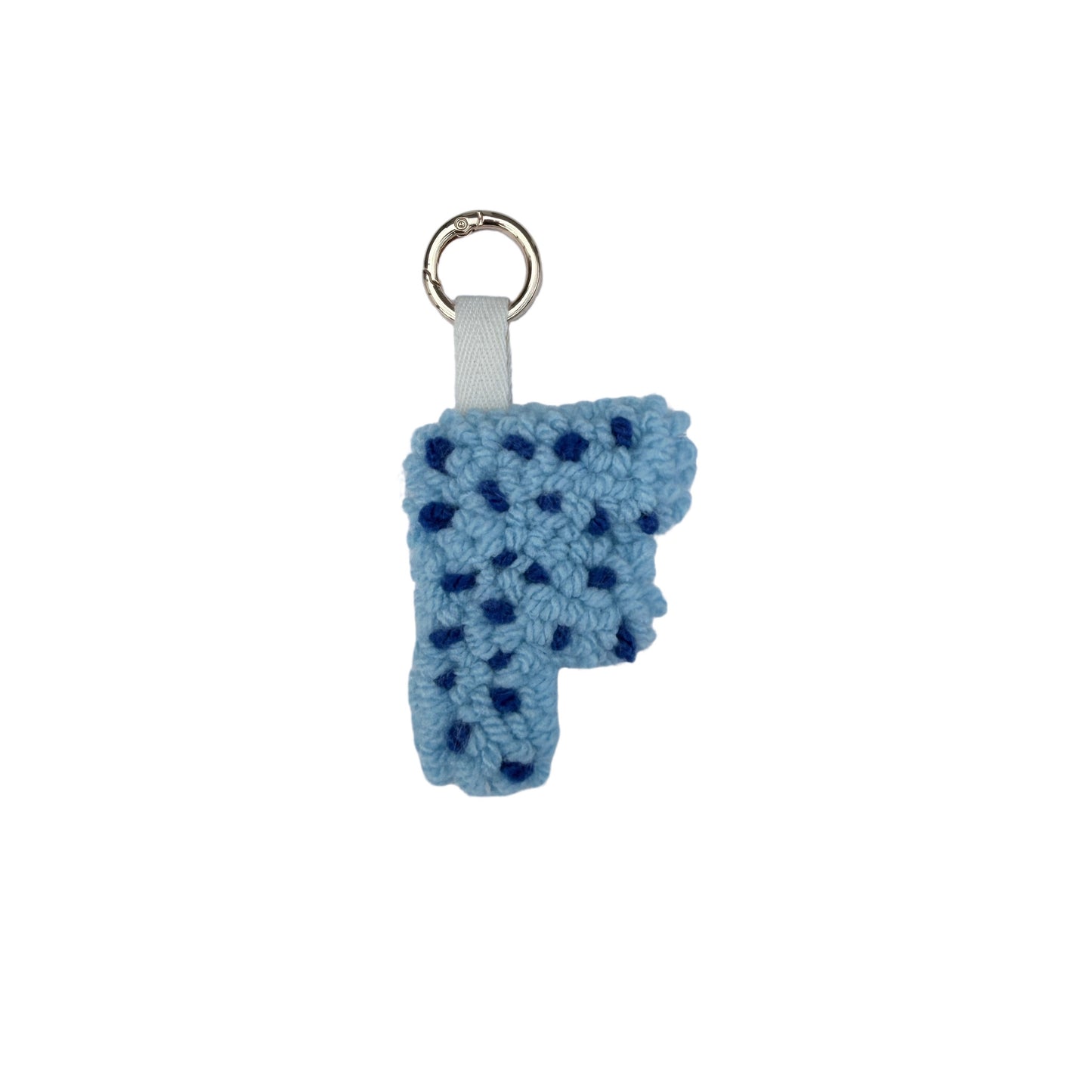 Blau Personalisierter Schlüsselanhänger Buchstabe Initiale Handmade Punch Needle Geschenk Freundin