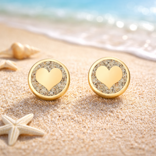 DUR 925er Silber Schmuck Ohrstecker Ohrringe "Herz" vergoldet O5711