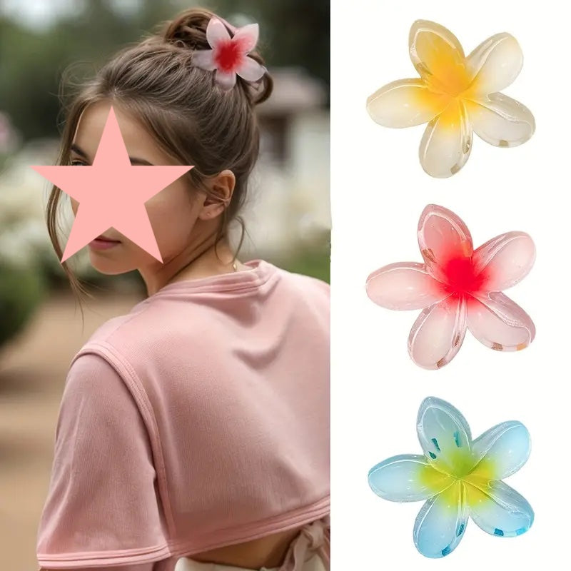 3er-Set Elegante Lotus Blumen Haarspange Krallen-Haarklammer für Hochsteckfrisuren