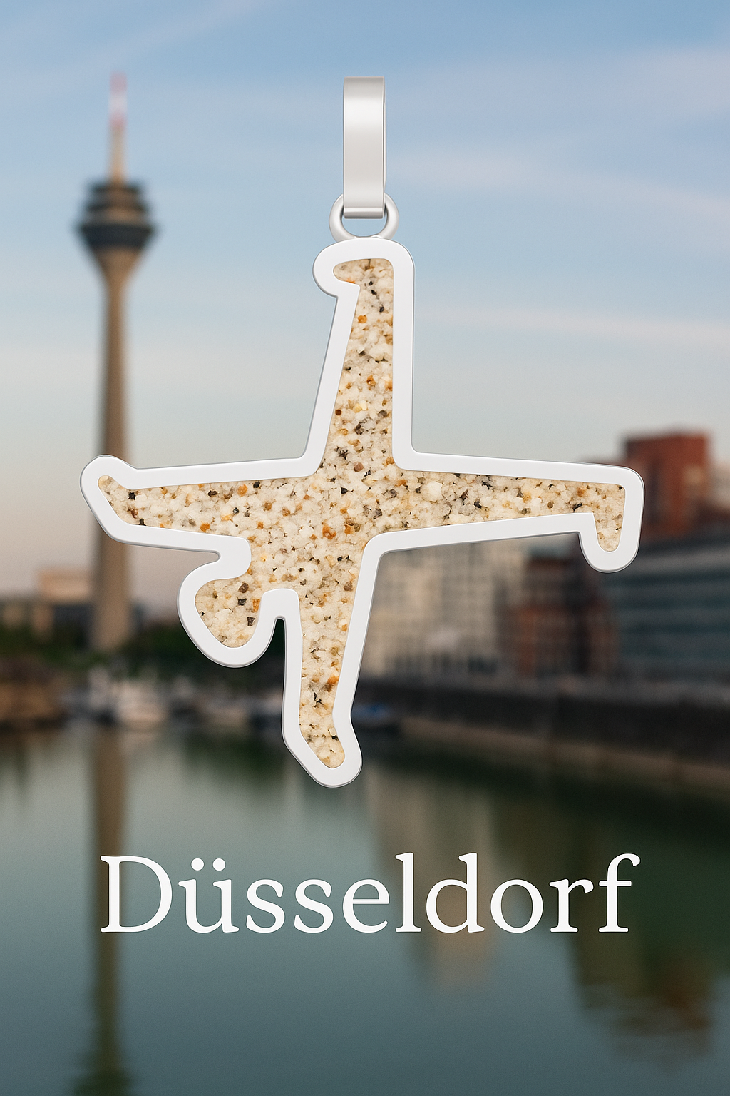 DUR Schmuck 925er Sterlingsilber Anhänger "Düsseldorf Radschläger" Exklusiv P3919