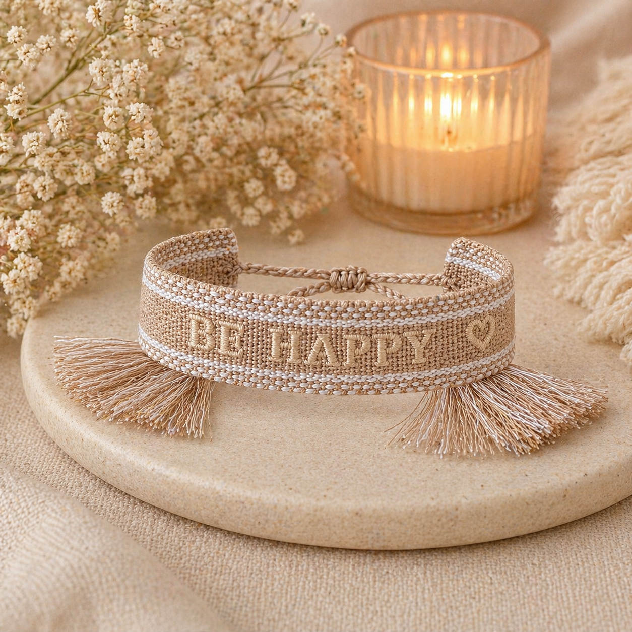 Freundschaftsarmband Damen – Botschaft wählbar (BESTE MAMA, BESTE FREUNDIN, BE HAPPY) – Geschenk Idee