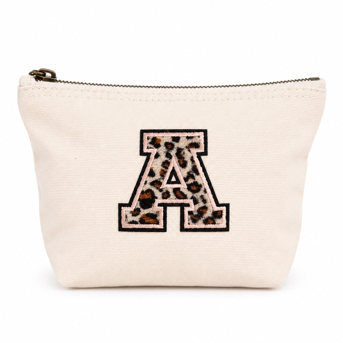 Leo Initiale Beige Kosmetiktasche S • A–Z • Reise & Geschenkidee Buchstaben