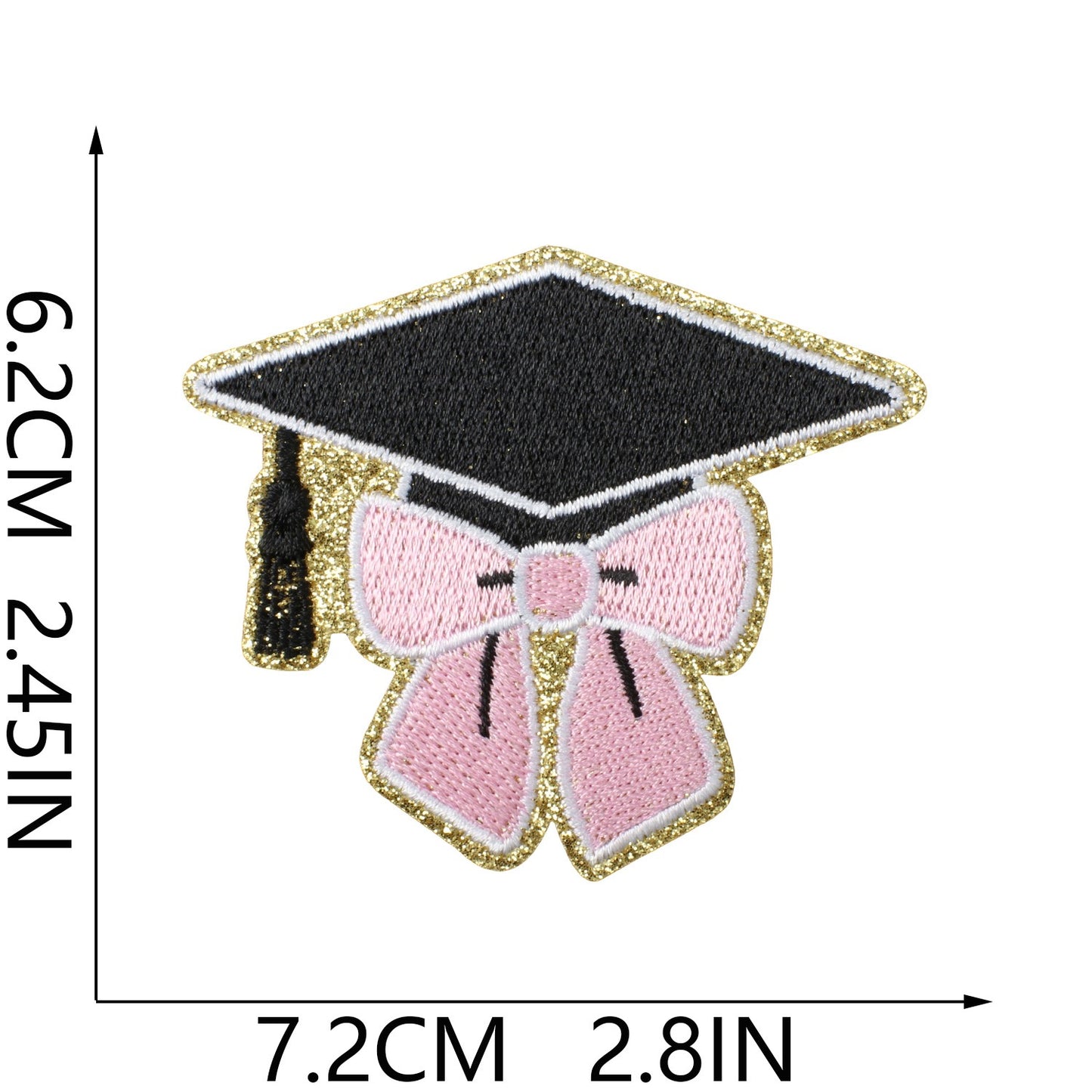 Abschluss 2026 Patch zum Aufbügeln – Graduate Aufnäher DIY Bügelbild für Kleidung, Taschen, Jeans & Rucksack