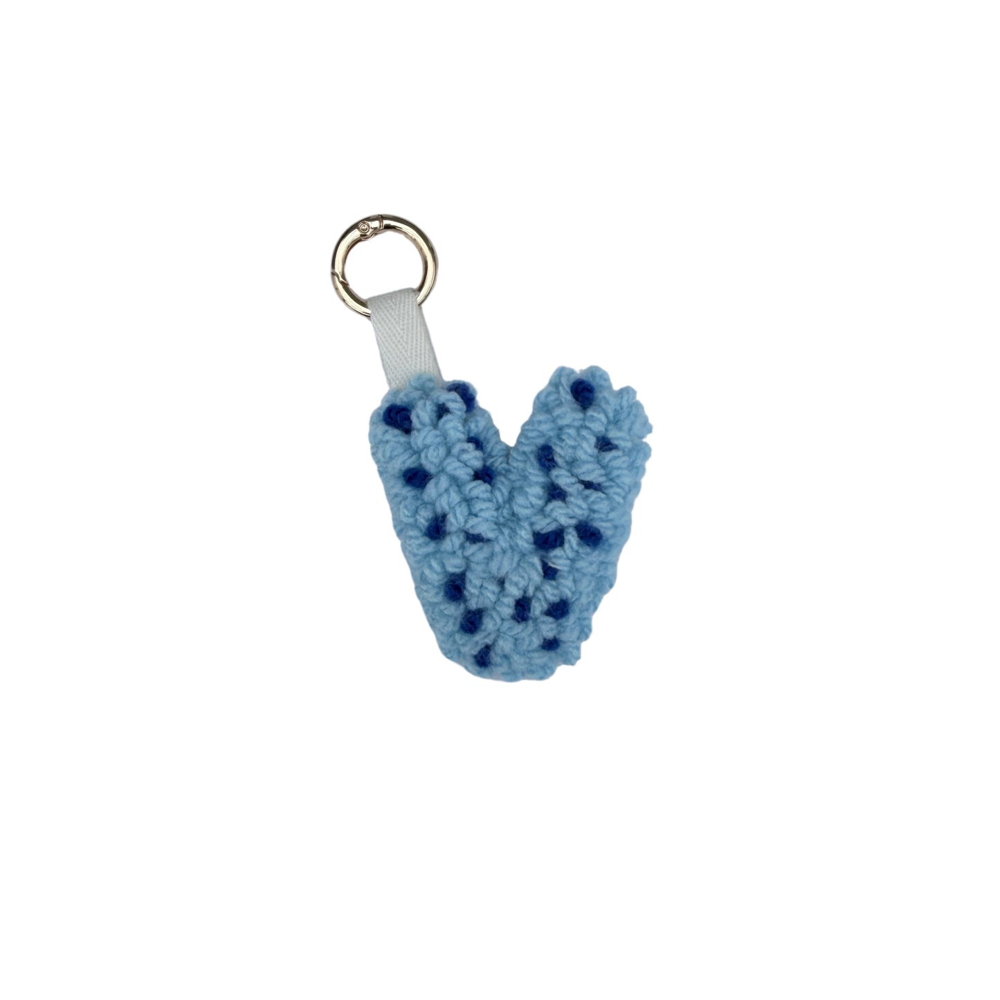 Blau Personalisierter Schlüsselanhänger Buchstabe Initiale Handmade Punch Needle Geschenk Freundin