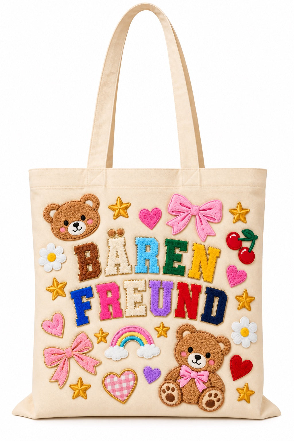 DIY Adventskalender 24 Tage – Frohe Weihnachten Set mit Patches & Shopper Tasche für Kinder