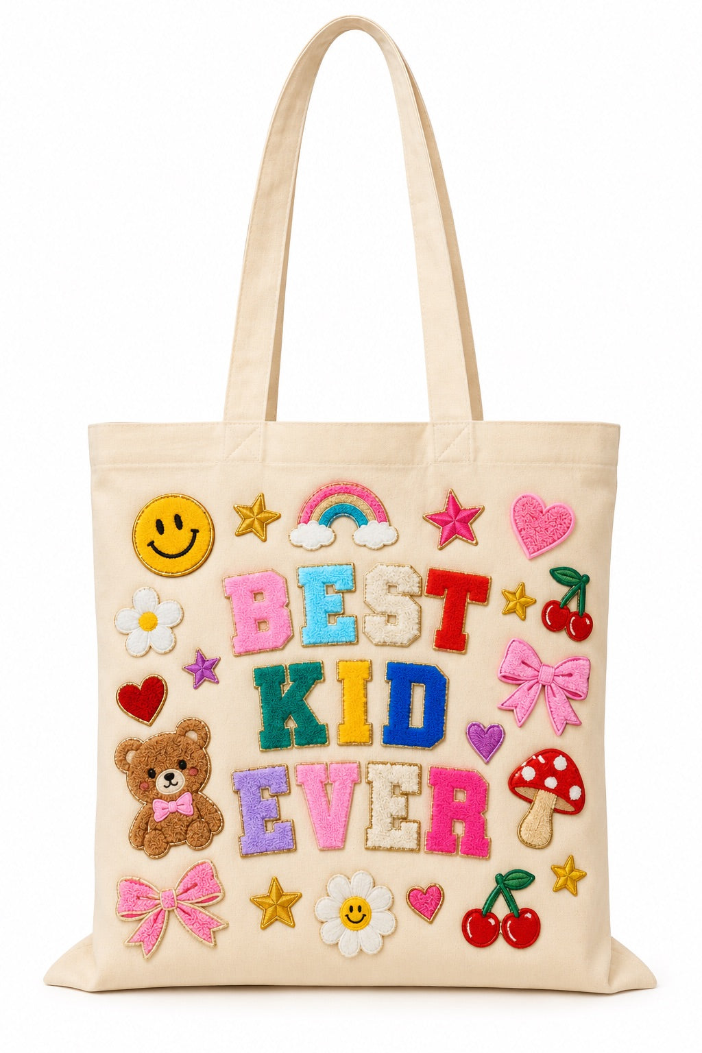 DIY Adventskalender 24 Tage – Frohe Weihnachten Set mit Patches & Shopper Tasche für Kinder