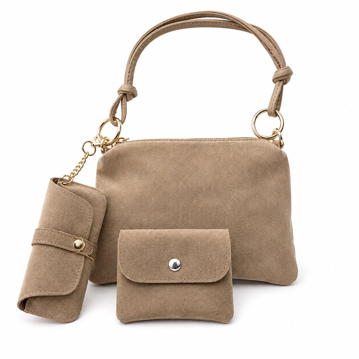 Damen Wildleder Schultertasche Echtleder Made in Italy Handtasche Crossbody Tasche