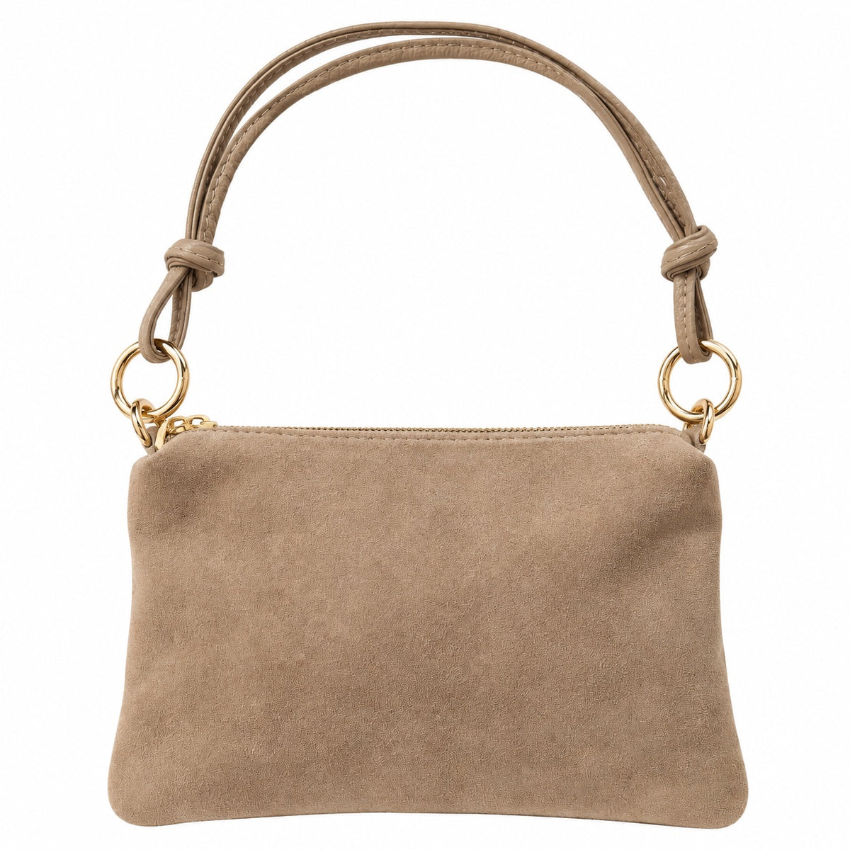 Damen Wildleder Schultertasche Echtleder S-L Made in Italy Crossbody Handtasche Tasche