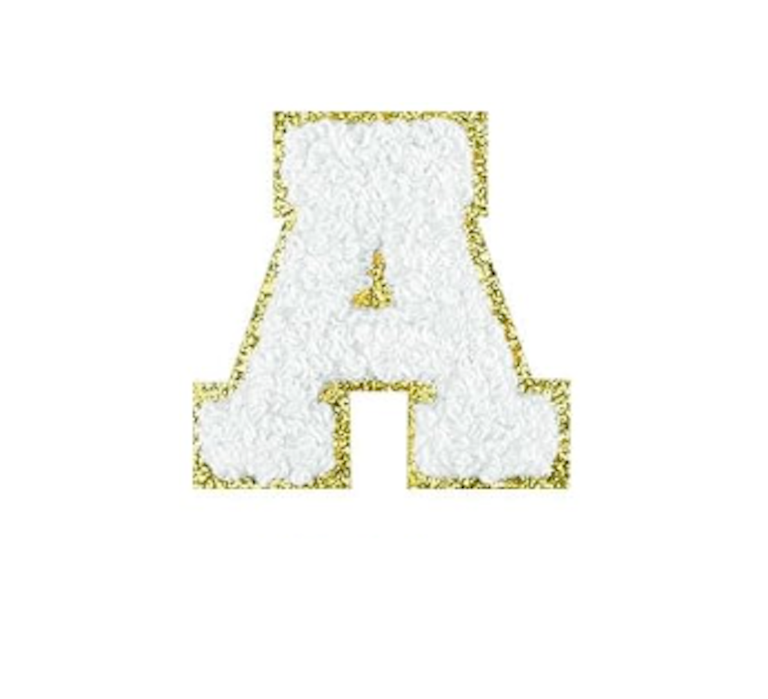 A Buchstaben-Aufnäher -Aufkleber für DIY-Kleidung Stoff Schuhe Taschen Handyhülle