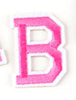 rosa 5cm A-Z Buchstaben-Aufbügeln Aufnäher DIY-Kleidung Schuhe Taschen Handyhülle