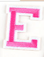 rosa 5cm A-Z Buchstaben-Aufbügeln Aufnäher DIY-Kleidung Schuhe Taschen Handyhülle