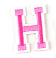 rosa 5cm A-Z Buchstaben-Aufbügeln Aufnäher DIY-Kleidung Schuhe Taschen Handyhülle