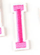 rosa 5cm A-Z Buchstaben-Aufbügeln Aufnäher DIY-Kleidung Schuhe Taschen Handyhülle