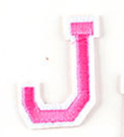 rosa 5cm A-Z Buchstaben-Aufbügeln Aufnäher DIY-Kleidung Schuhe Taschen Handyhülle