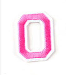rosa 5cm A-Z Buchstaben-Aufbügeln Aufnäher DIY-Kleidung Schuhe Taschen Handyhülle