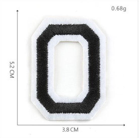 schwarz 5cm A-Z Buchstaben-Aufbügeln Aufnäher DIY-Kleidung Schuhe Taschen Handyhülle