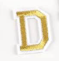 gold 5cm A-Z Buchstaben-Aufbügeln Aufnäher DIY-Kleidung Taschen Handyhülle