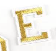 gold 5cm A-Z Buchstaben-Aufbügeln Aufnäher DIY-Kleidung Taschen Handyhülle
